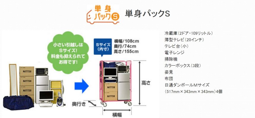 日 通 単身 パック